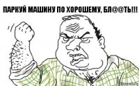 Паркуй машину по хорошему, бл@@ть!!!