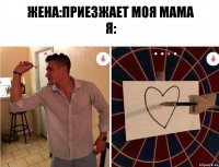 Жена:приезжает моя мама
Я: