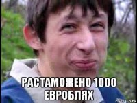  растаможено 1000 евроблях