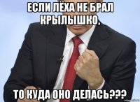 если лёха не брал крылышко, то куда оно делась???