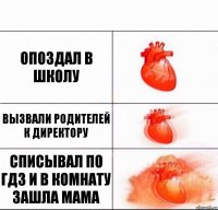 Опоздал в школу Вызвали родителей к директору Списывал по ГДЗ и в комнату зашла мама