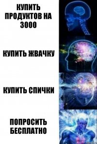 Купить продуктов на 3000 Купить жвачку Купить спички Попросить бесплатно