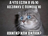 а что если я уб'ю хозяйку с помощ'ю книги? или вилки?