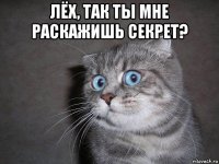 лёх, так ты мне раскажишь секрет? 