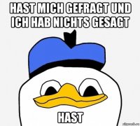 hast mich gefragt und ich hab nichts gesagt hast