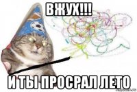 вжух!!! и ты просрал лето