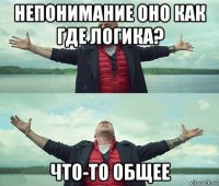 непонимание оно как где логика? что-то общее