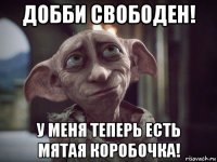 добби свободен! у меня теперь есть мятая коробочка!