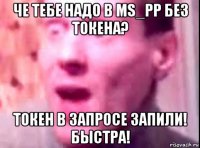 че тебе надо в ms_pp без токена? токен в запросе запили! быстра!