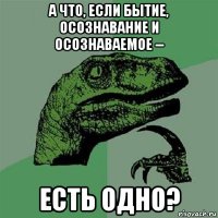 а что, если бытие, осознавание и осознаваемое -- есть одно?