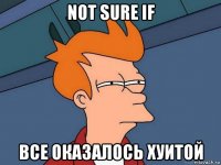 not sure if все оказалось хуитой