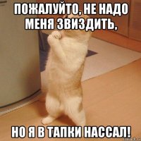 пожалуйто, не надо меня звиздить, но я в тапки нассал!