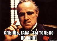  слышь, габа - ты только не гони!