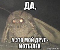 да, а это мой друг - мотылёк.