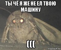 ты чё я же не ел твою машину (((