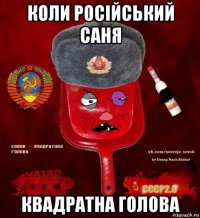 коли російський саня квадратна голова