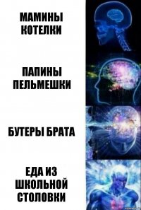 Мамины котелки Папины пельмешки бутеры брата Еда из школьной столовки