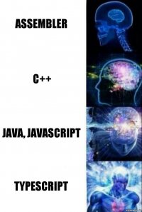 assembler C++ Java, JavaScript TypeScript