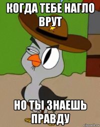 когда тебе нагло врут но ты знаешь правду