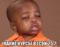  какие курсы в icon 25 ?