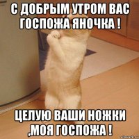 с добрым утром вас госпожа яночка ! целую ваши ножки ,моя госпожа !