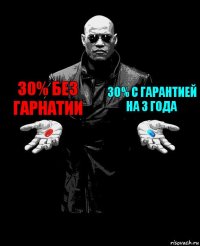 30% без гарнатии 30% с гарантией на 3 года 