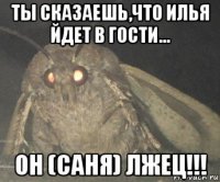 ты сказаешь,что илья йдет в гости... он (саня) лжец!!!