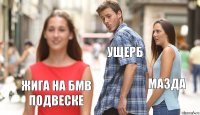 Ущерб Мазда Жига на БМВ подвеске