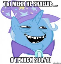 ты меня не знаешь.... я трикси 300/10