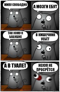 Живу свободно А мозги ебут Так хожу к бабушке в кишечник уебёт А в туалет Нехуя не просрётся