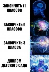 закончить 11 классов закончить 9 классов закончить 3 класса диплом детского сада