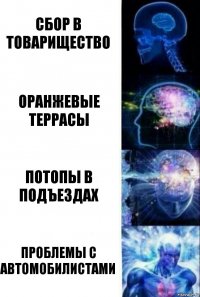 сбор в товарищество Оранжевые террасы Потопы в подъездах Проблемы с автомобилистами