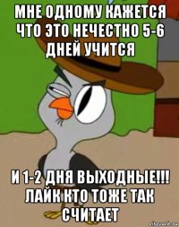 мне одному кажется что это нечестно 5-6 дней учится и 1-2 дня выходные!!! лайк кто тоже так считает