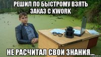 решил по быстрому взять заказ с kwork не расчитал свои знания...