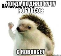 когда поднял кучу робаксов с robuxget