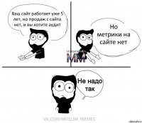 Ваш сайт работает уже 5 лет, но продаж с сайта нет, и вы хотите аудит Но метрики на сайте нет