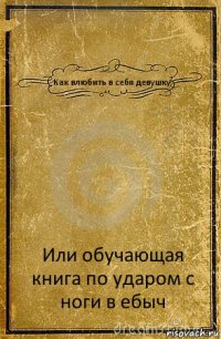 Как влюбить в себя девушку Или обучающая книга по ударом с ноги в ебыч