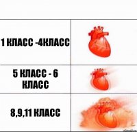 1 класс -4класс 5 класс - 6 класс 8,9,11 класс