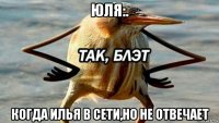 юля:. когда илья в сети,но не отвечает