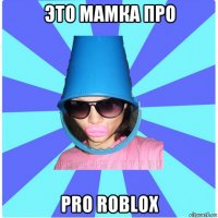 это мамка про pro roblox