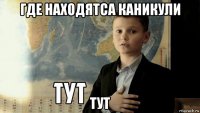 где находятса каникули тут