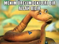 menim üreyimdekileri bir allah bilir 