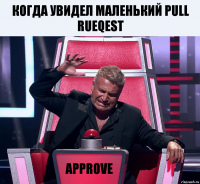 Когда увидел маленький Pull Rueqest APPROVE