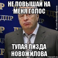 не повышай на меня голос тупая пизда новожилова