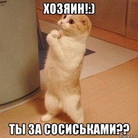 хозяин!:) ты за сосиськами??