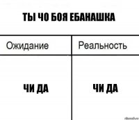 Ты чо боя ебанашка Чи да Чи да