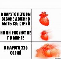 в наруто первом сезоне должно быть 135 серий но он рисуют не по манге в наруто 220 серий