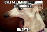 счет 14:0 и ты последний выживший... на арте:)