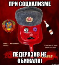 при социализме педеразив не обижали!