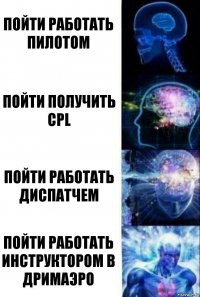 пойти работать пилотом пойти получить CPL пойти работать диспатчем пойти работать инструктором в ДримАэро